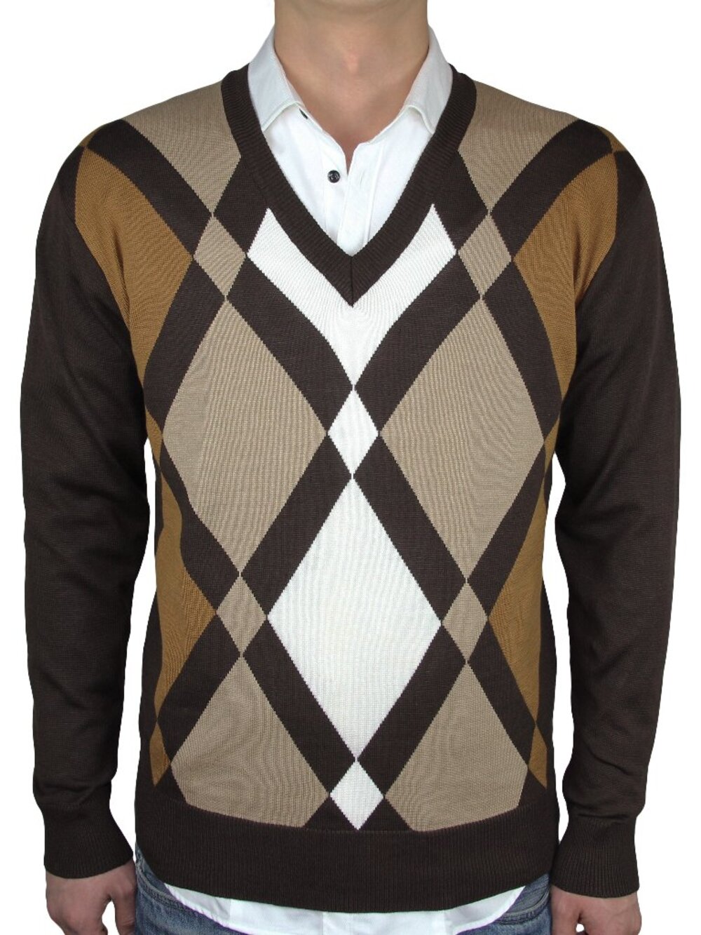 Mens Argyle L/S Sweater